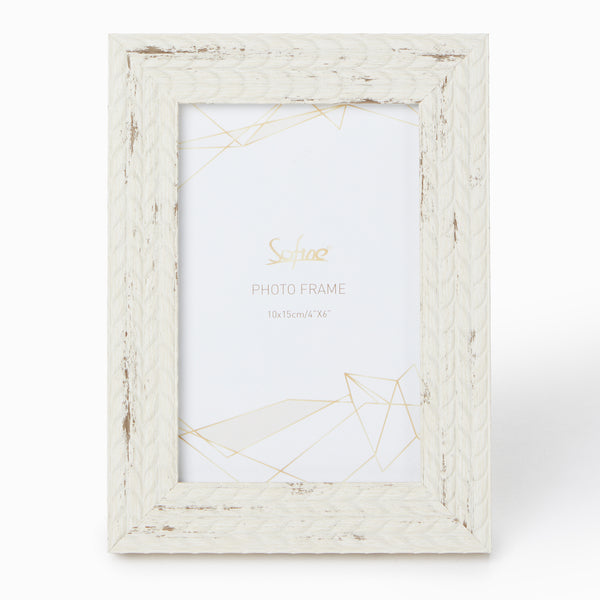 At Home Cream Cable Knit Photo Frame