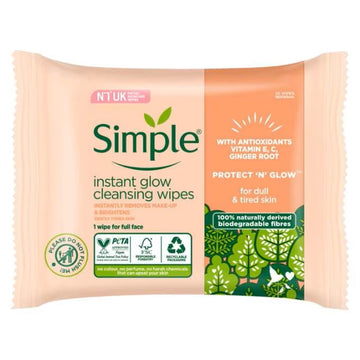 Simple Cleansing Wipes Instant Glow 20 Sheets