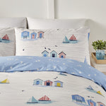 Fusion Beach Huts Duvet Cover Set - Blue