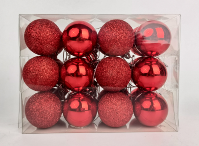 Red Baubles - 24pk