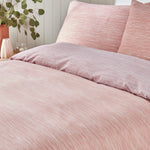 Fusion Bethan Reversible Duvet Cover Set - Rose Pink