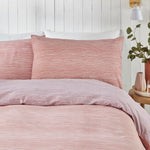 Fusion Bethan Reversible Duvet Cover Set - Rose Pink