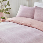 Fusion Bethan Reversible Duvet Cover Set - Rose Pink