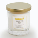 At Home Gold Lidded Candle Amaretto Noir