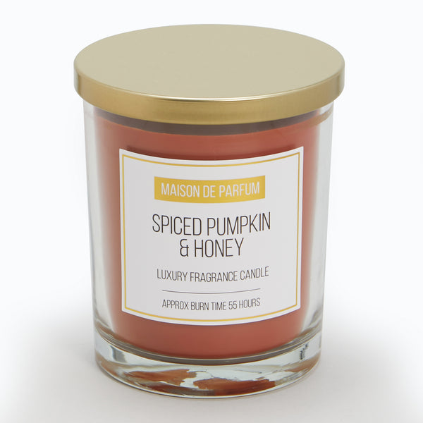 At Home Gold Lidded Candle Spiced Pumpkin & Honey