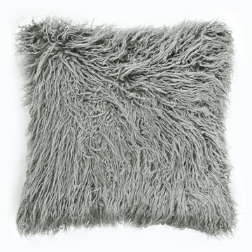 Faux Mongolian Cushion 50cm Grey