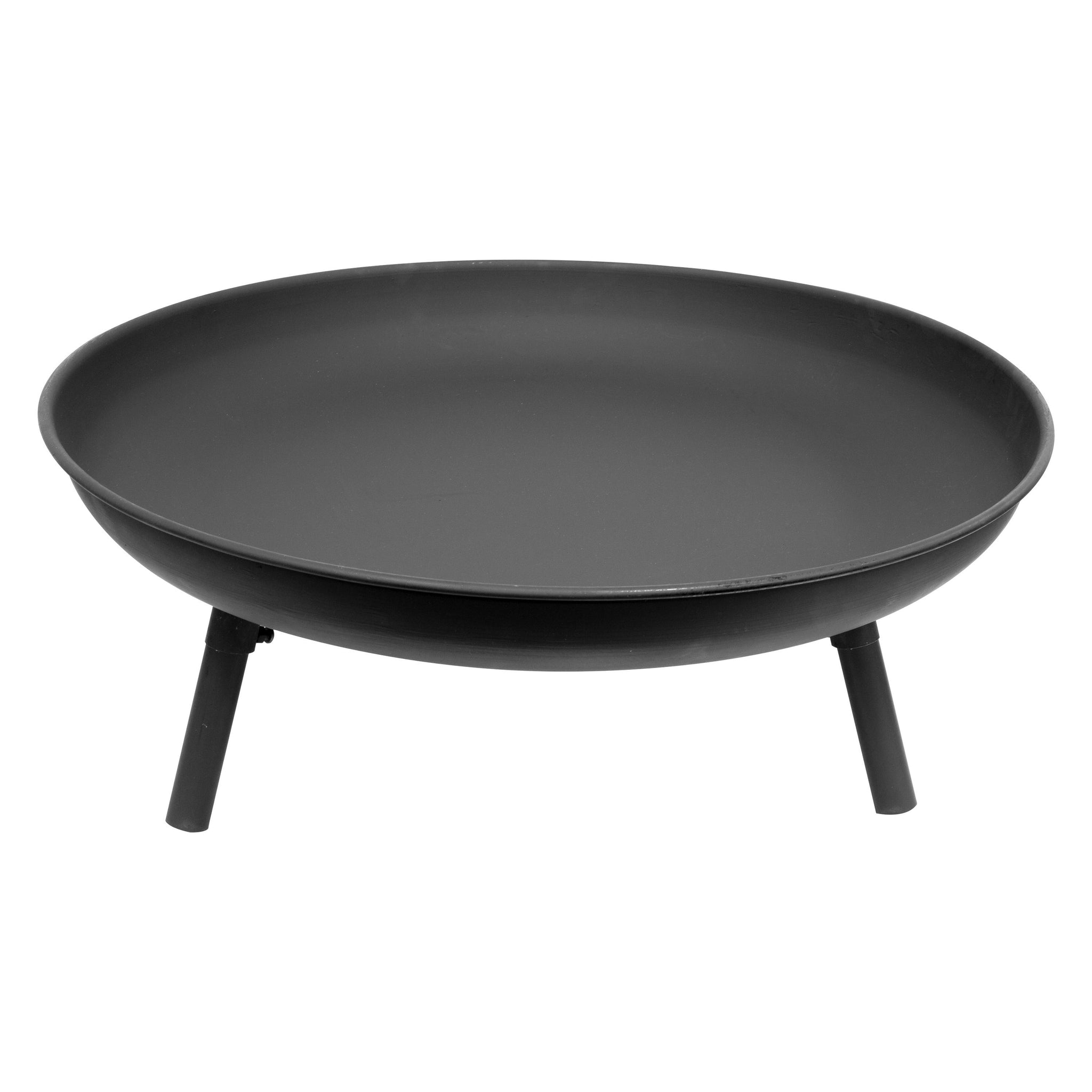 Black round on sale gas fire pit