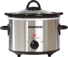 Daewoo 1.5L Stainless Steel Slow Cooker
