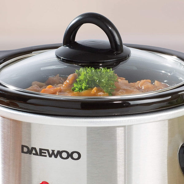 Daewoo 1.5L Slow Cooker Stainless Steel