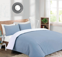 At Home Reversible Navy and White Duvet Cover Set
