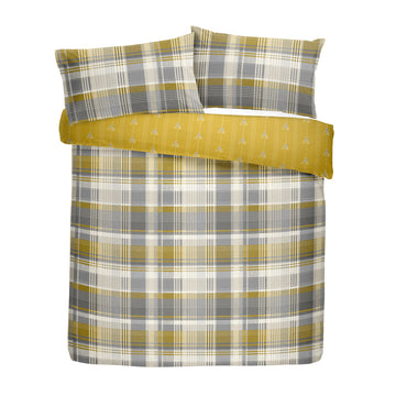 Dreams & Drapes Lodge Connolly Check Duvet Cover Set - Ochre