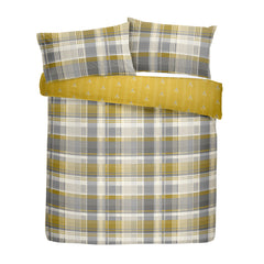 Dreams & Drapes Lodge Connolly Check Ochre Duvet Cover Set