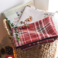 Dreams & Drapes Lodge Derwent Check Natural Duvet Cover Set