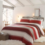 Fusion Snug Betley Brushed Duvet Cover Set - Red