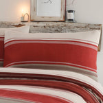 Fusion Snug Betley Brushed Duvet Cover Set - Red