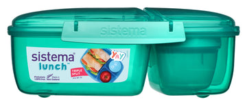 Sistema Triple Split Lunch & Yogurt Pot - Assorted