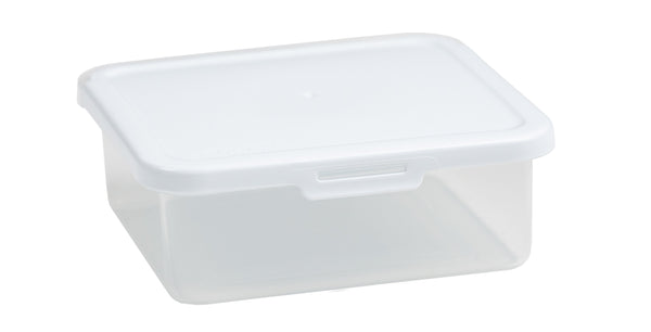 Food Locker Square Clear/White 1.2L