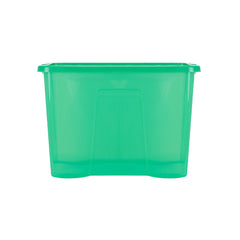 Pack of 4 Wham Crystal 80L Tinted Green Box and Lid