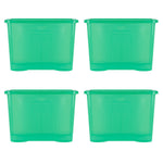 Wham Crystal 80L Box & Lid Tinted Green - Pack of 4