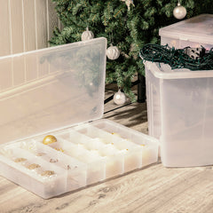 Wham Christmas Bauble Storage Set with 2x24 Division Box