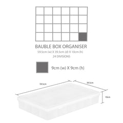 Wham Christmas Bauble Storage Set with 2x24 Division Box