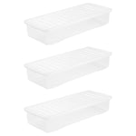 Crystal 55L Box & Lid Clear - Pack of 3