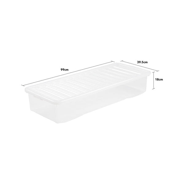 Crystal 55L Box & Lid Clear - Pack of 3