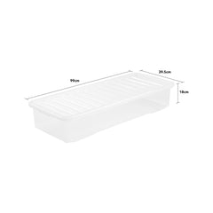 Crystal Pack of 3 55L Box and Lid Clear