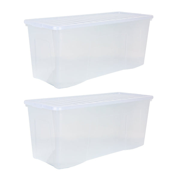 Crystal 133L Box & Lid Clear - Pack of 2