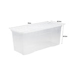 Crystal 133L Box & Lid Clear - Pack of 2