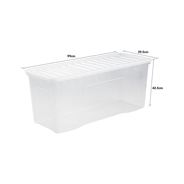 Crystal 133L Box & Lid Clear - Pack of 2