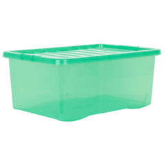 Pack of 5 Wham Crystal 45L Tinted Green Box and Lid