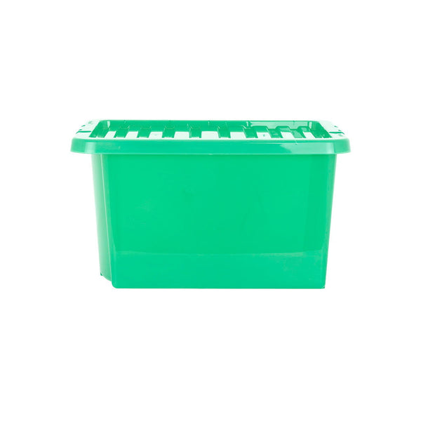 Wham Crystal 28L Box & Lid Tinted Green - Pack of 5