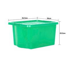 Pack of 5 Wham Crystal 28L Tinted Green Box and Lid