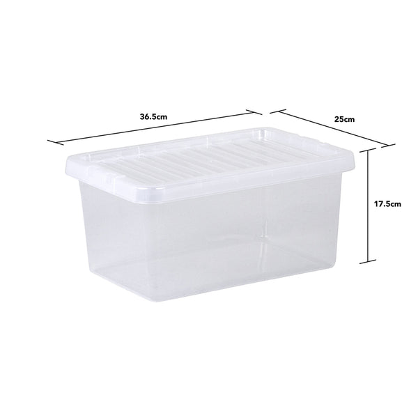 Wham Crystal 11L Box & Lid - Pack of 5