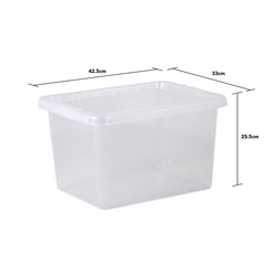Pack of 5 Wham Crystal 25L Box and Lid