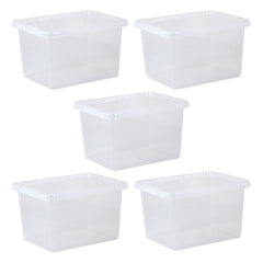 Pack of 5 Wham Crystal 25L Box and Lid
