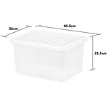 Wham Crystal 31L Box & Lid - Pack of 5