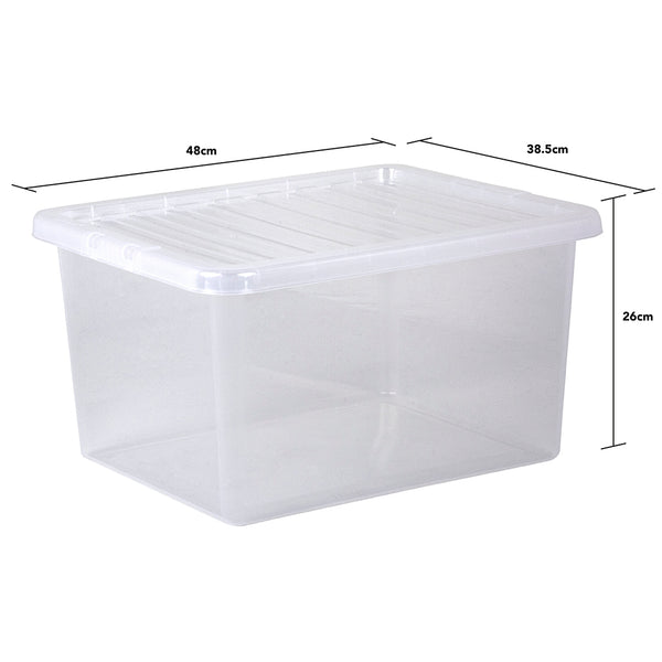 Wham Crystal 37L Box & Lid - Pack of 5