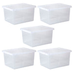 Wham Crystal 37L Box & Lid - Pack of 5