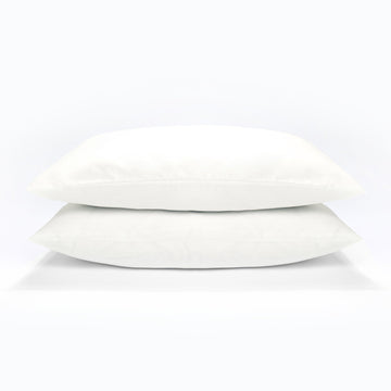 At Home Percale Pair of Pillowcases - White