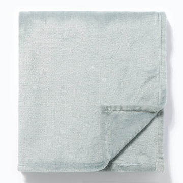 At Home Powder Plush Plain Throw Mint- 150x180cm