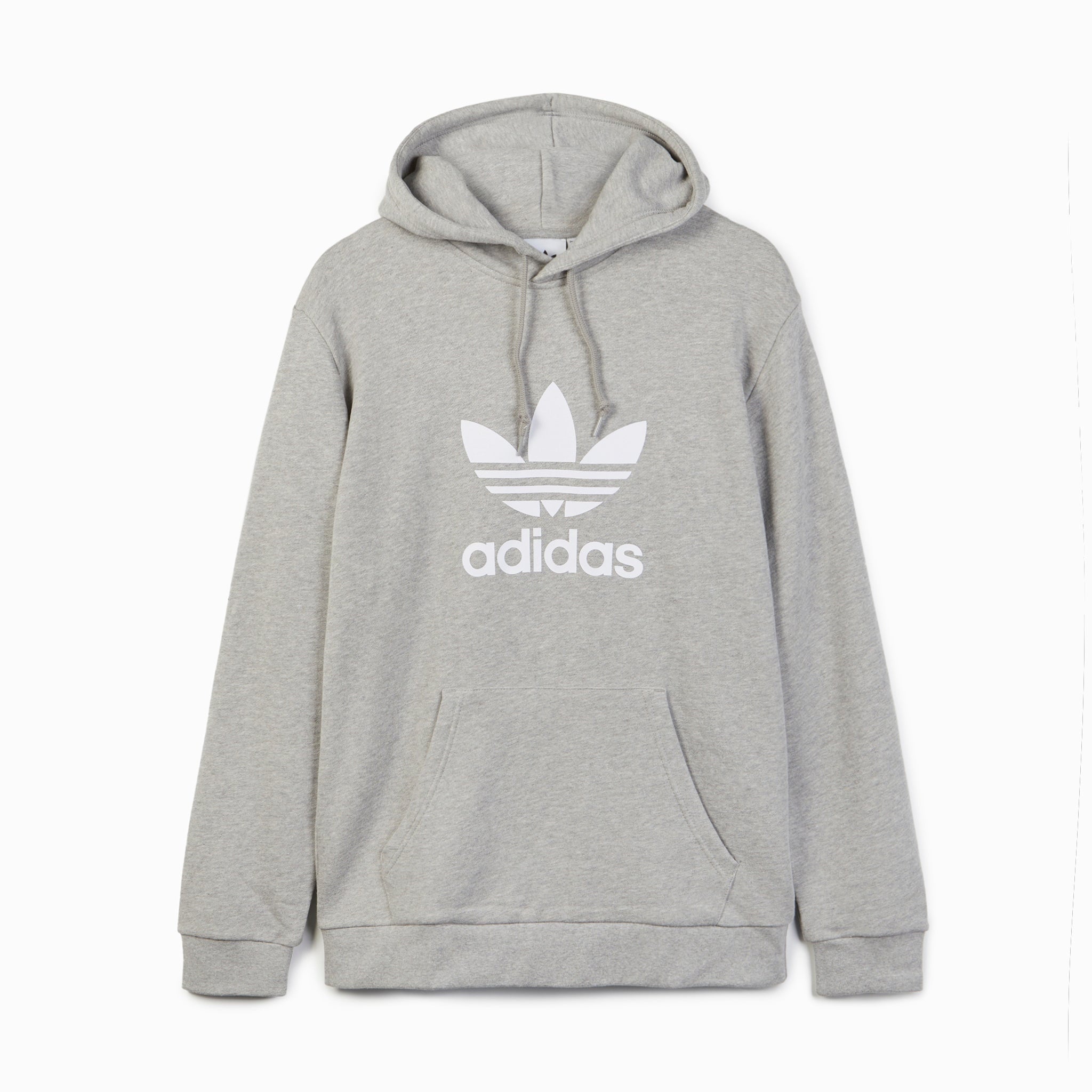 adidas originals trefoil hoodie grey