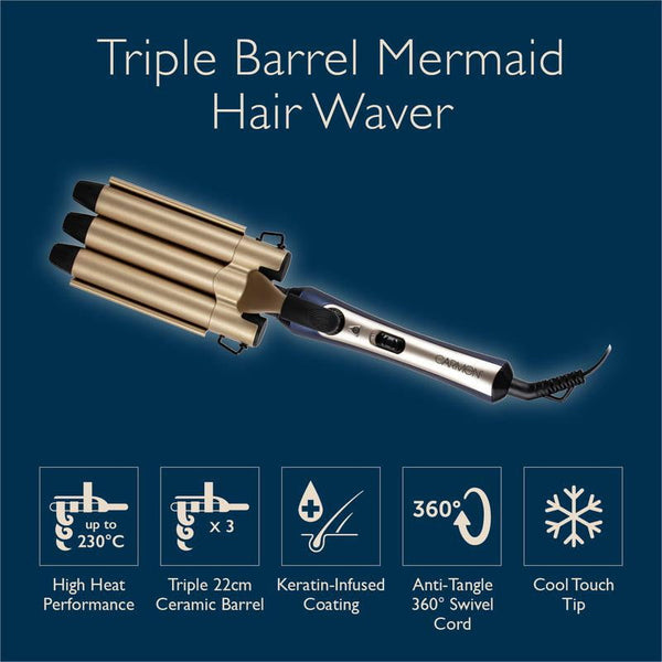 Carmen Twilight Triple Barrel Mermaid Hair Waver