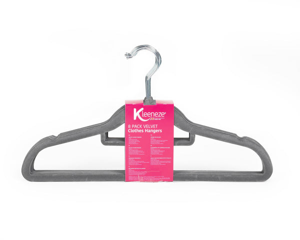 Kleeneze Velvet Coat Hanger 8pk