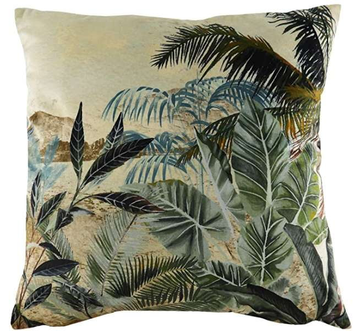 At Home Tropical Monochrome Scene Cushion