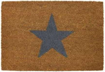 Charcoal Star Coir Doormat