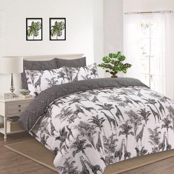 At Home Safari Grey Duvet Set