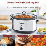 Tower 6.5L Slow Cooker Stainless Steel