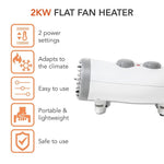 Warmlite 2000W Flat Fan Heater